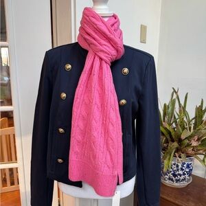 Talbots Pink Cable Knit Scarf, NWT